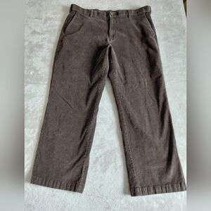 Baggy Corduroy Pants Mens 40x30 Brown Heavy Weight